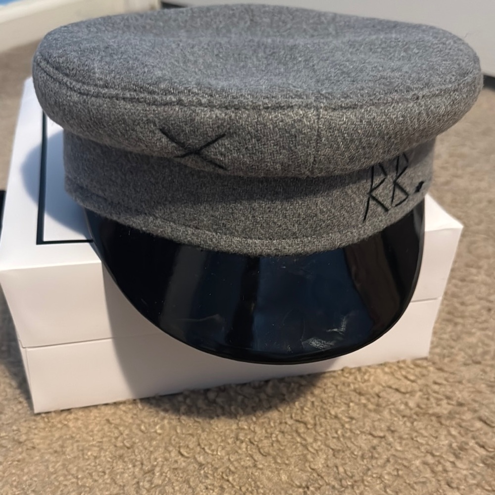 Gray and Black Tweed Flat Cap
